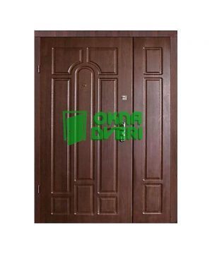 Входные двери Форт Стандарт Плюс Классик 1200 Пр Улица орех коньячный