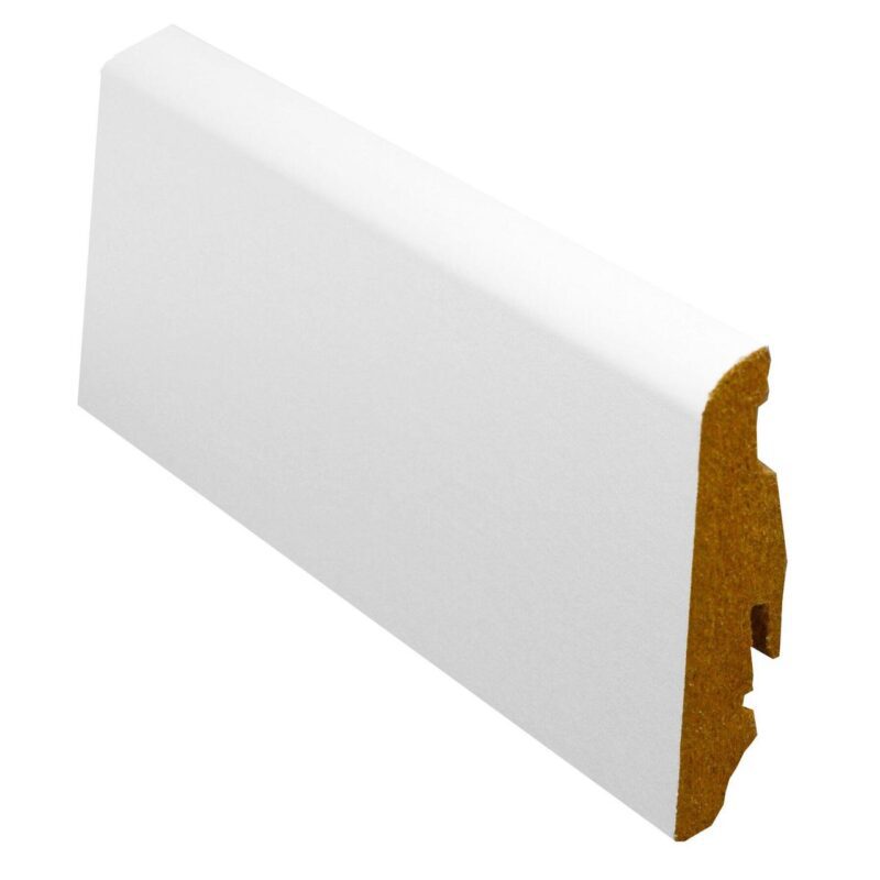 Плинтус PAINT-ON MDF FU60L белый 58x19x2400, арт.546776 (бывший 532018)