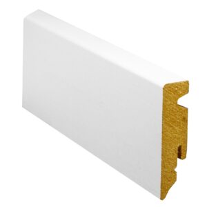 Плинтус PAINT-ON MDF SF437L белый 58x14x2400, арт. 546729 (замена 528132)
