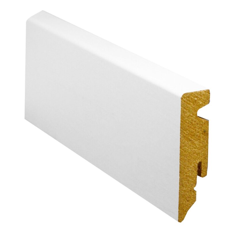 Плинтус PAINT-ON MDF SF437L  белый 58x14x2400, арт. 546729 (замена 528132)