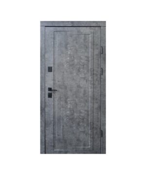 Входные двери Qdoors Ультра Мироу - 850 Пр мрамор темный белая эмаль+зеркало