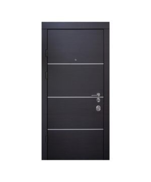 Входные двери Qdoors Авангард Горизонт AL - 850 Пр венге темный горизонт / белое дерево