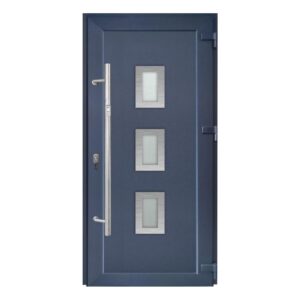 Металлопластиковая HPL дверь V23 850x2050 Ideal 4000 (дверной профиль) антрацит наружная ламинация