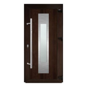 Металлопластиковая HPL дверь V23 850x2050 Ideal 4000 (дверной профиль) антрацит наружная ламинация