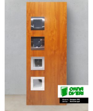 Металлопластиковая HPL дверь S10 850x2050 Ideal 4000 (дверной профиль) золотой дуб наружная ламинация