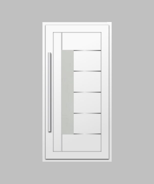 Металлопластиковая HPL дверь V31 850x2050 S700 (оконный профиль) белая