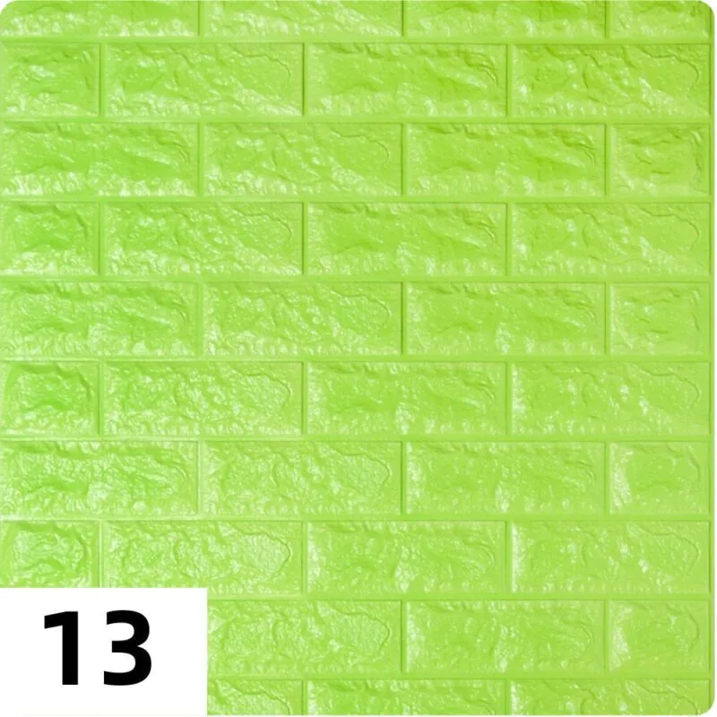 Самоклеющиеся 3д панели Кирпич 700*770мм цвет 13 (Зеленый)