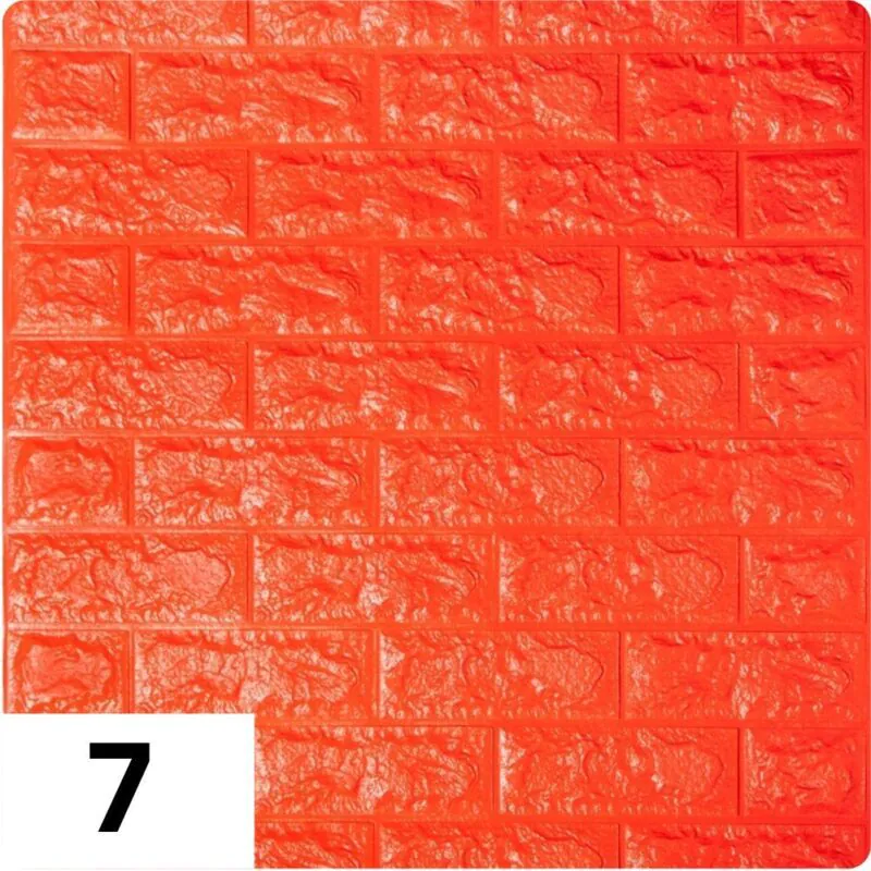 Самоклеющиеся 3д панели Кирпич 700*770мм цвет 7 (Оранжевый)